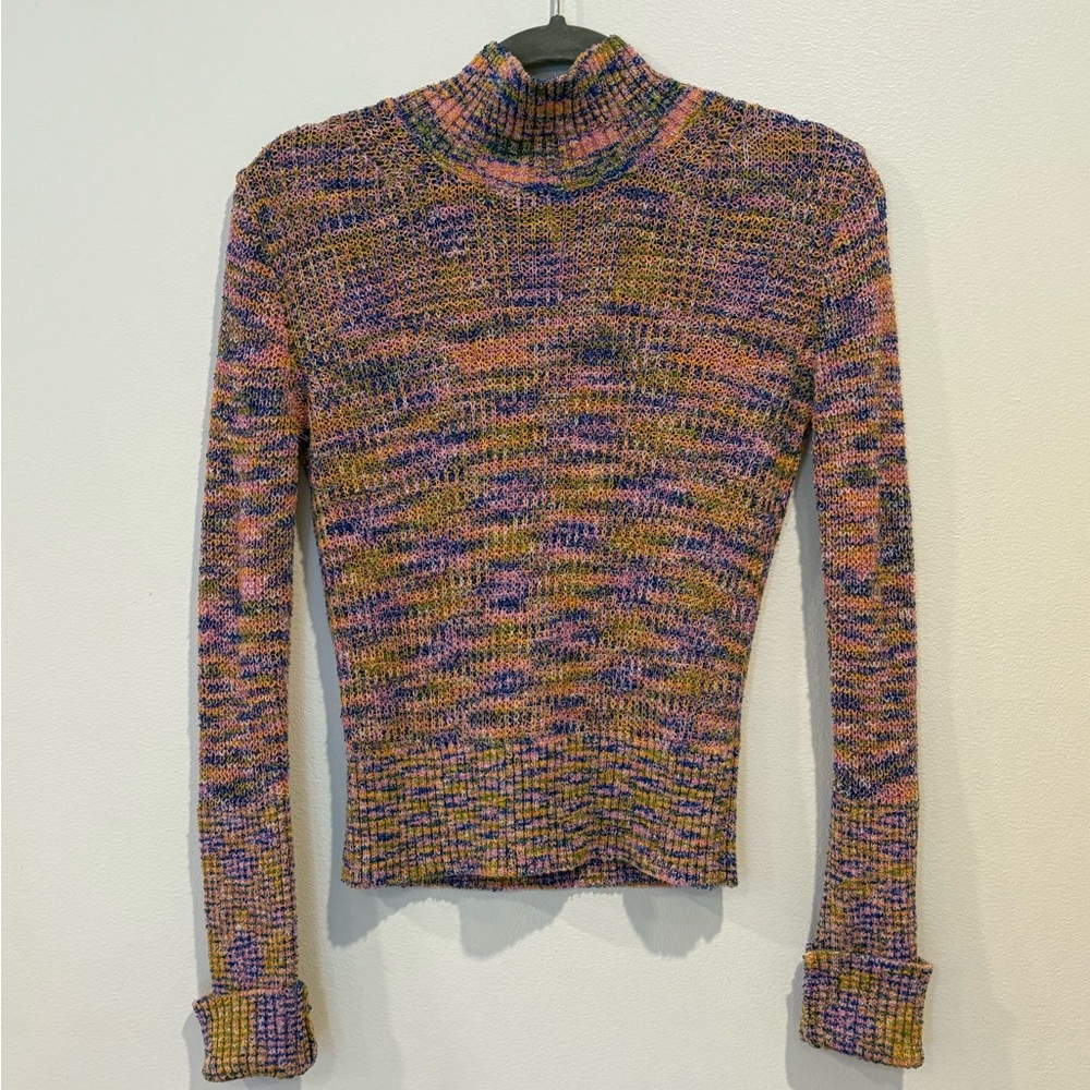 Free People Womens Blair Spacedye Pullover Sweater - Multicolor Size small